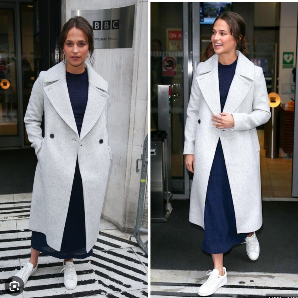 Club Monaco Daylina Coat in Light Heather Gray